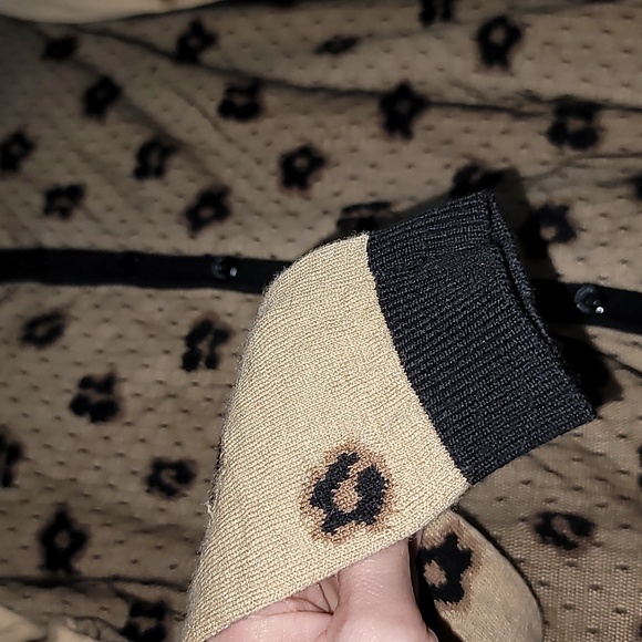 RED VALENTINO Leopard Printed Crew Neck Sweater Cardigan Button Down - Picture 10 of 16